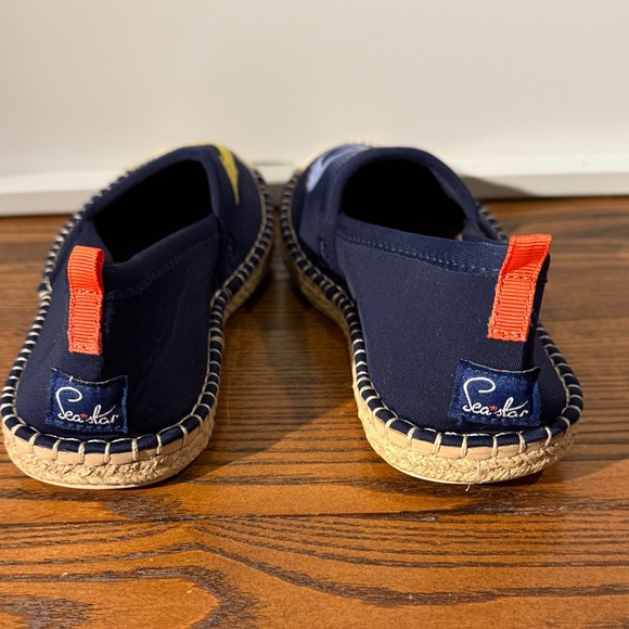 Navy Espadrilles with LOVE Embroidery - Picture 2 of 5